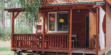 Фото номера Шале с 3 спальнями Лоджи Domki na łowisku Admar w Dąbiu Lubuskim г. Dąbie 6